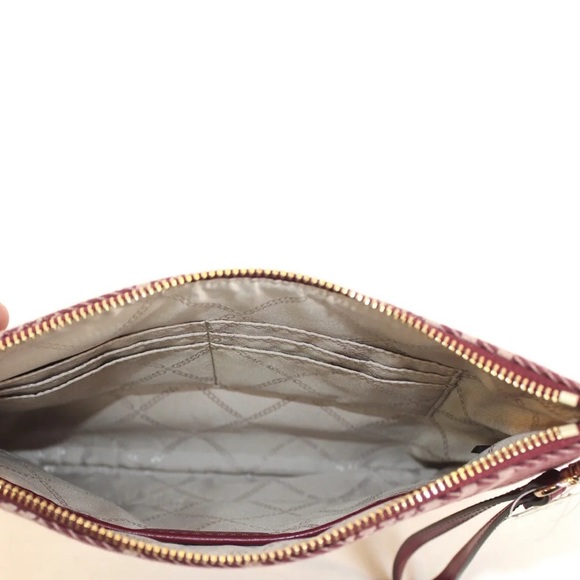 Michael Kors Jet Set Large Zip Pouch Dark Berry Multi - Picture 6 of 7